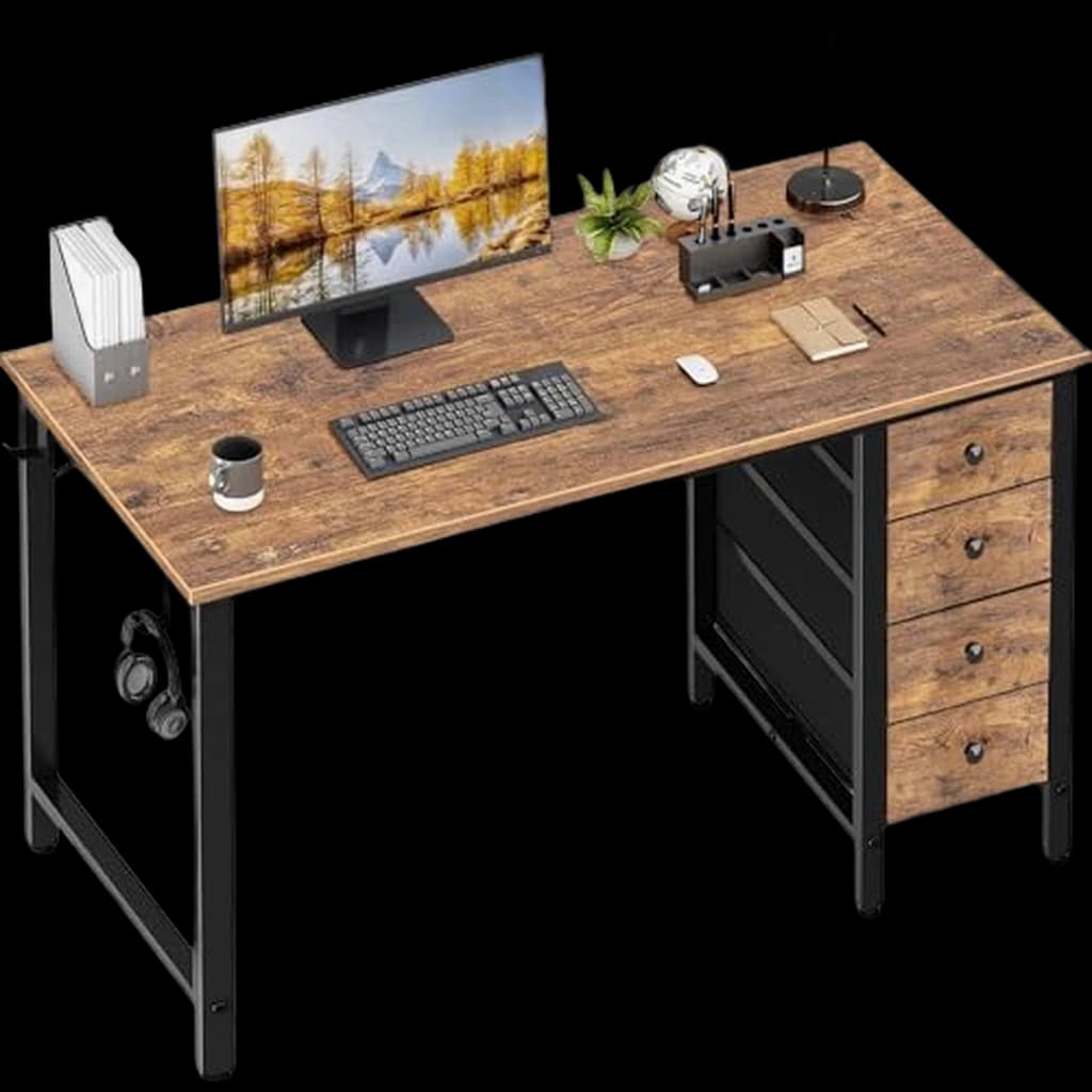 Lufeiya 40" Desk with 4 Drawers