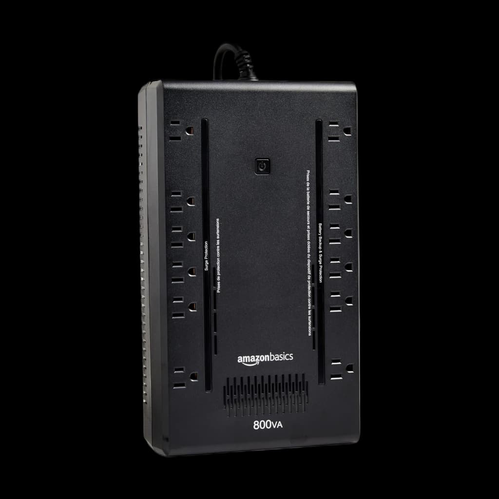 Amazon Basics UPS Battery Backup & Surge Protector, 800VA/450W
