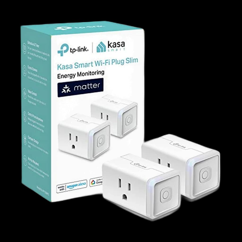 Kasa Matter Smart Plug w/ Energy Monitoring (KP125M, 2-Pack)