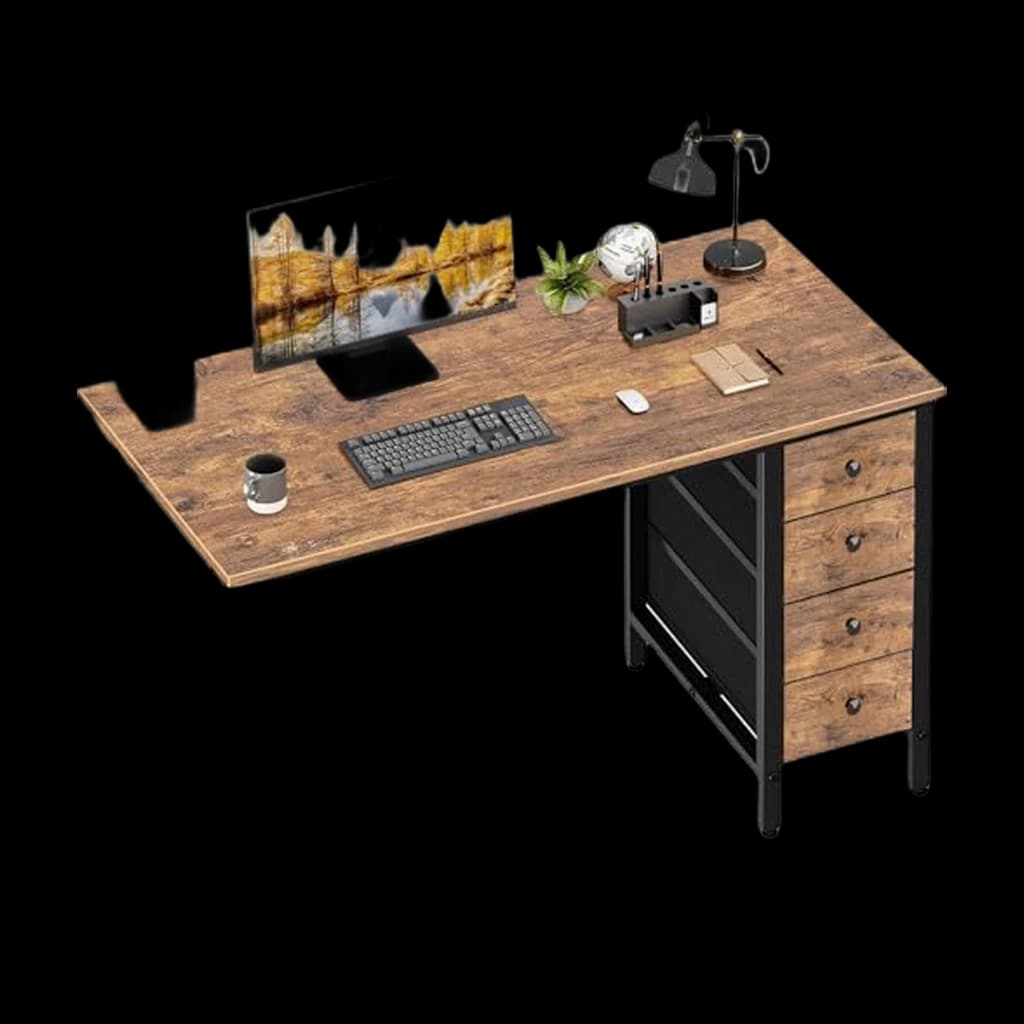 Lufeiya 40" Desk with 4 Drawers