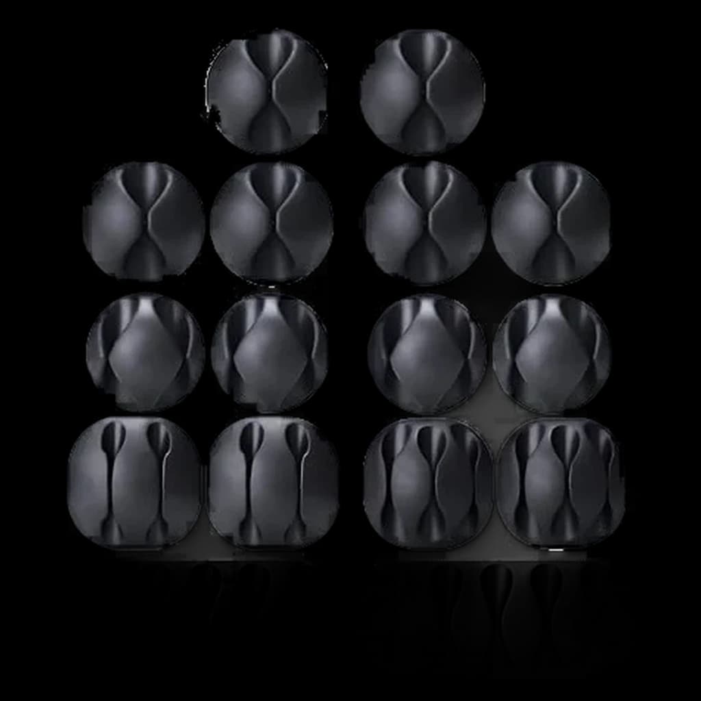 OHill 16-Pack Black Cord Organizer Adhesive Cable Clips