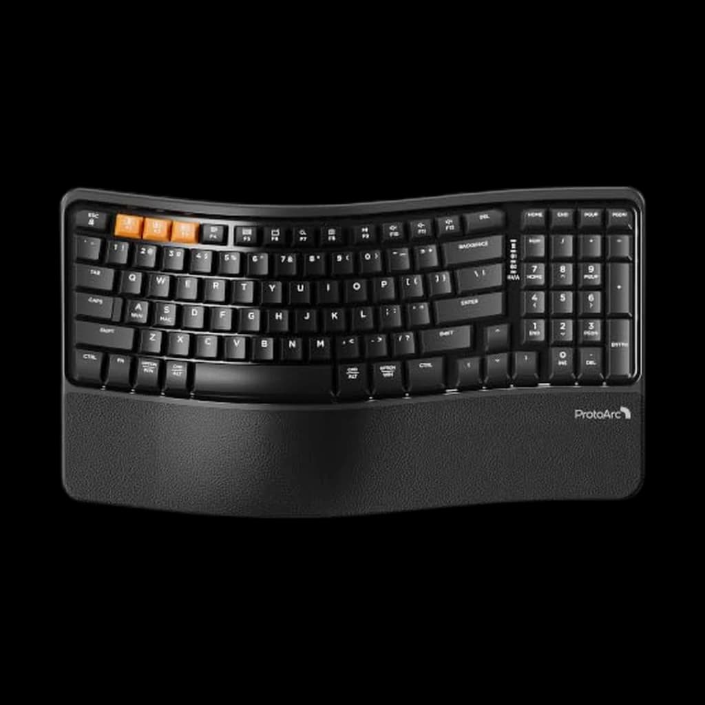 ProtoArc EK02 Wave Keys Ergonomic Wireless Keyboard