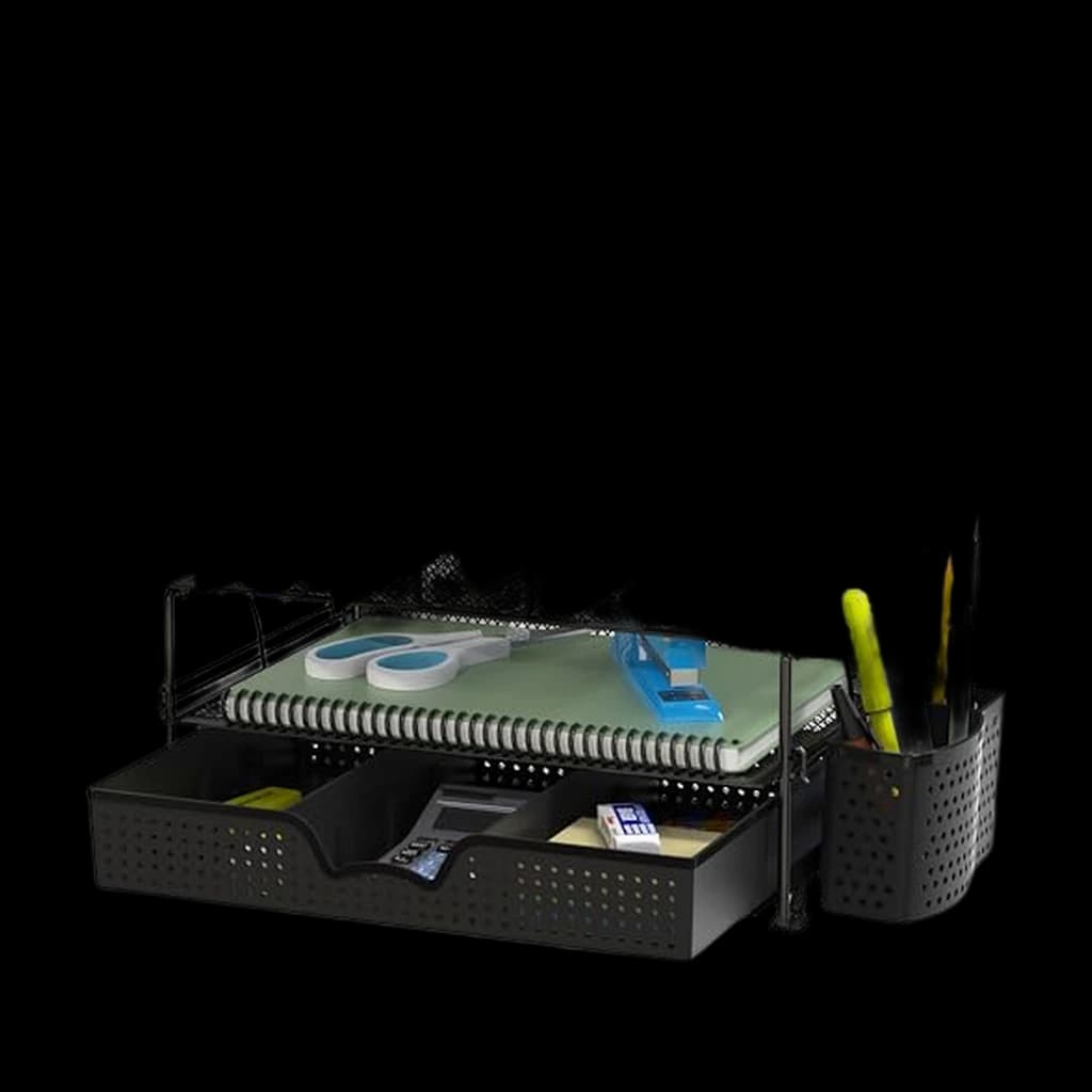 SimpleHouseware Mesh Desk Organizer with Sliding Drawer