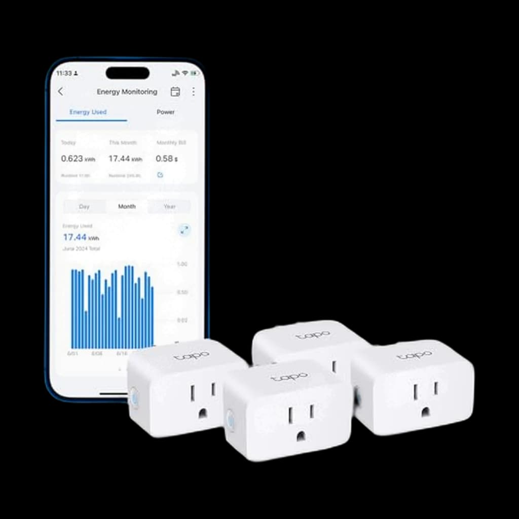 TP-Link Tapo P115 Mini Smart Plug w/ Energy Monitoring (4-Pack)