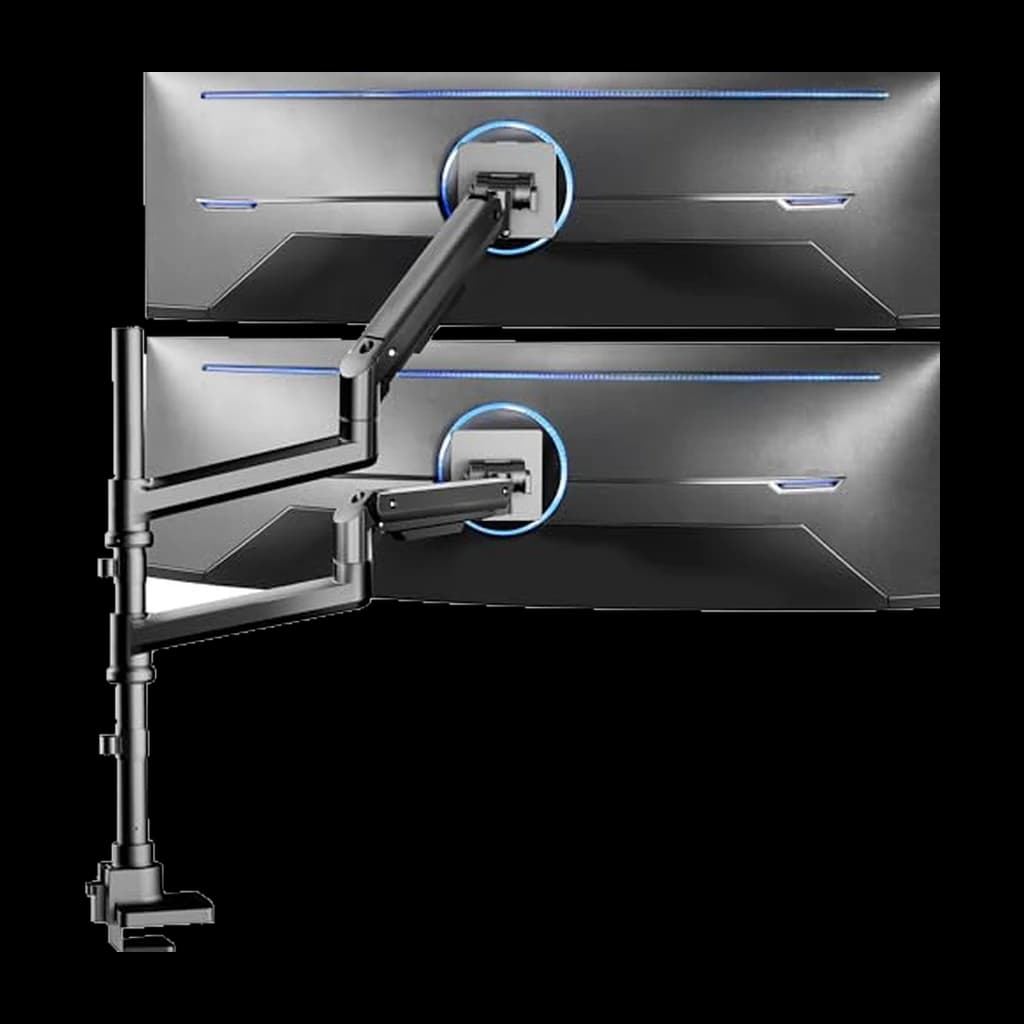 VIVO Pneumatic Dual Ultrawide Extra Tall Desk Mount (STAND-V120K)