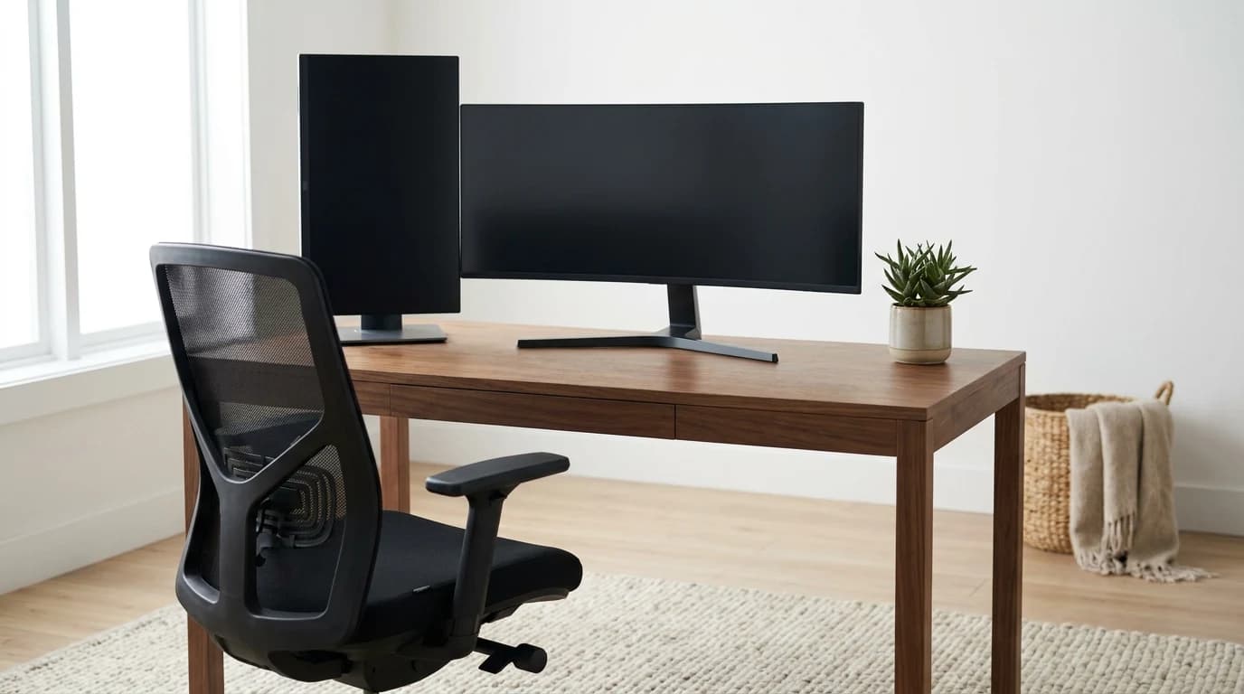 How to Arrange a Multi-Monitor Desk (Ultrawide + Vertical)