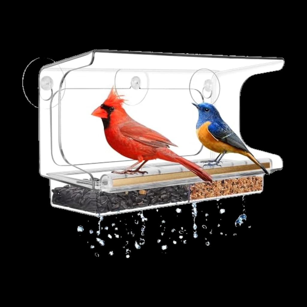LUJII Shatterproof Window Bird Feeder
