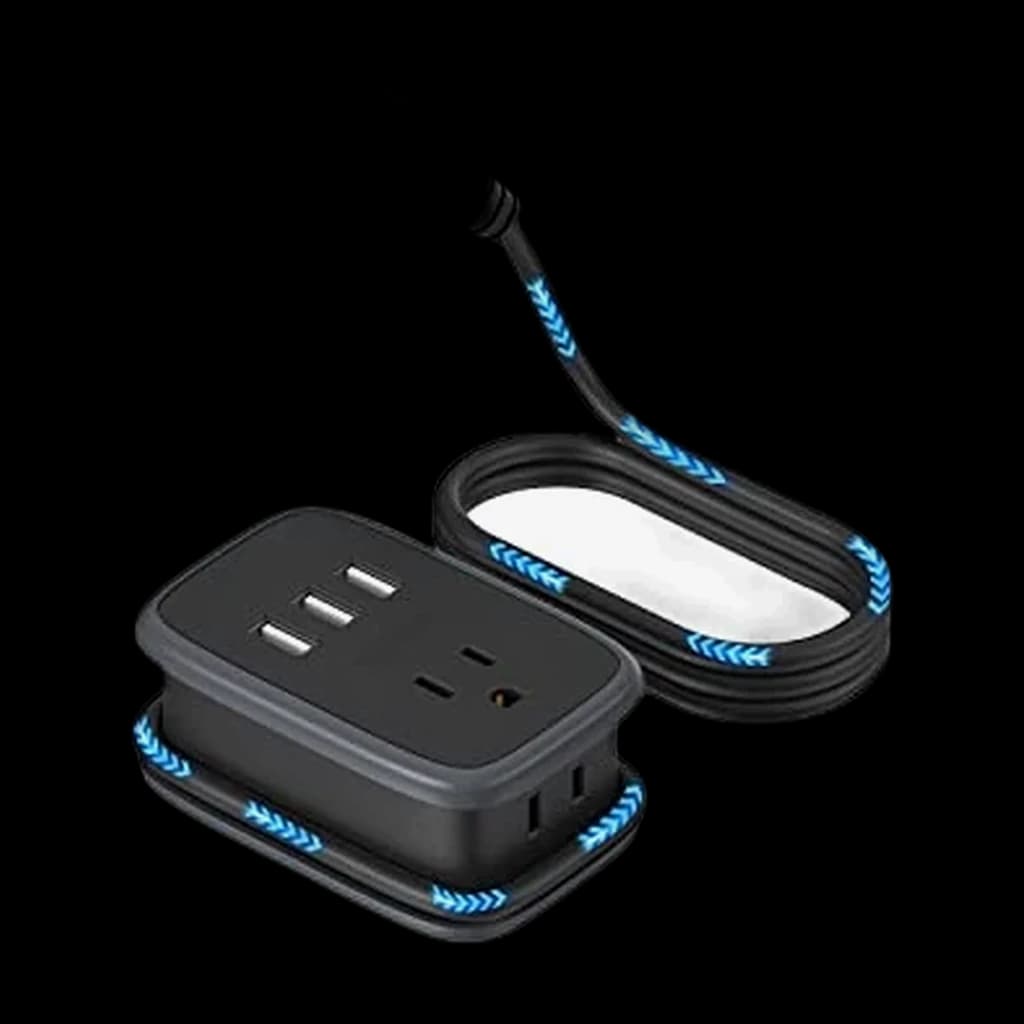 NTONPOWER Travel Power Strip (2 Outlets, 3 USB)