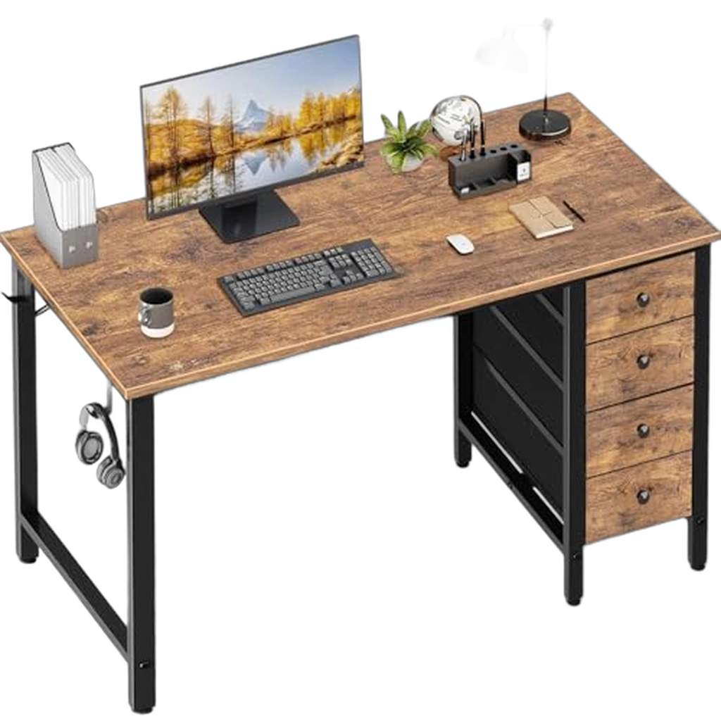 Lufeiya 40" Desk with 4 Drawers