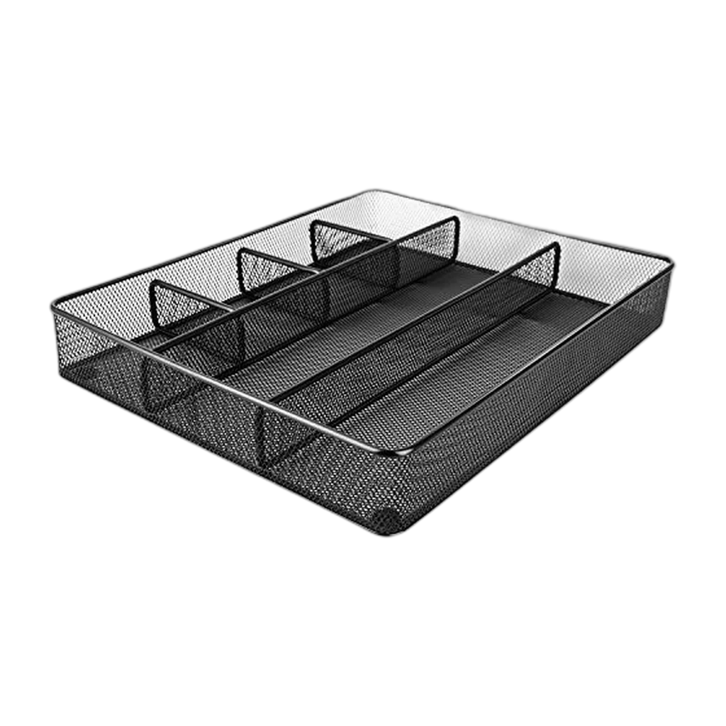 Amazon Basics Metal Mesh Desk Organizer, 6 Compartments