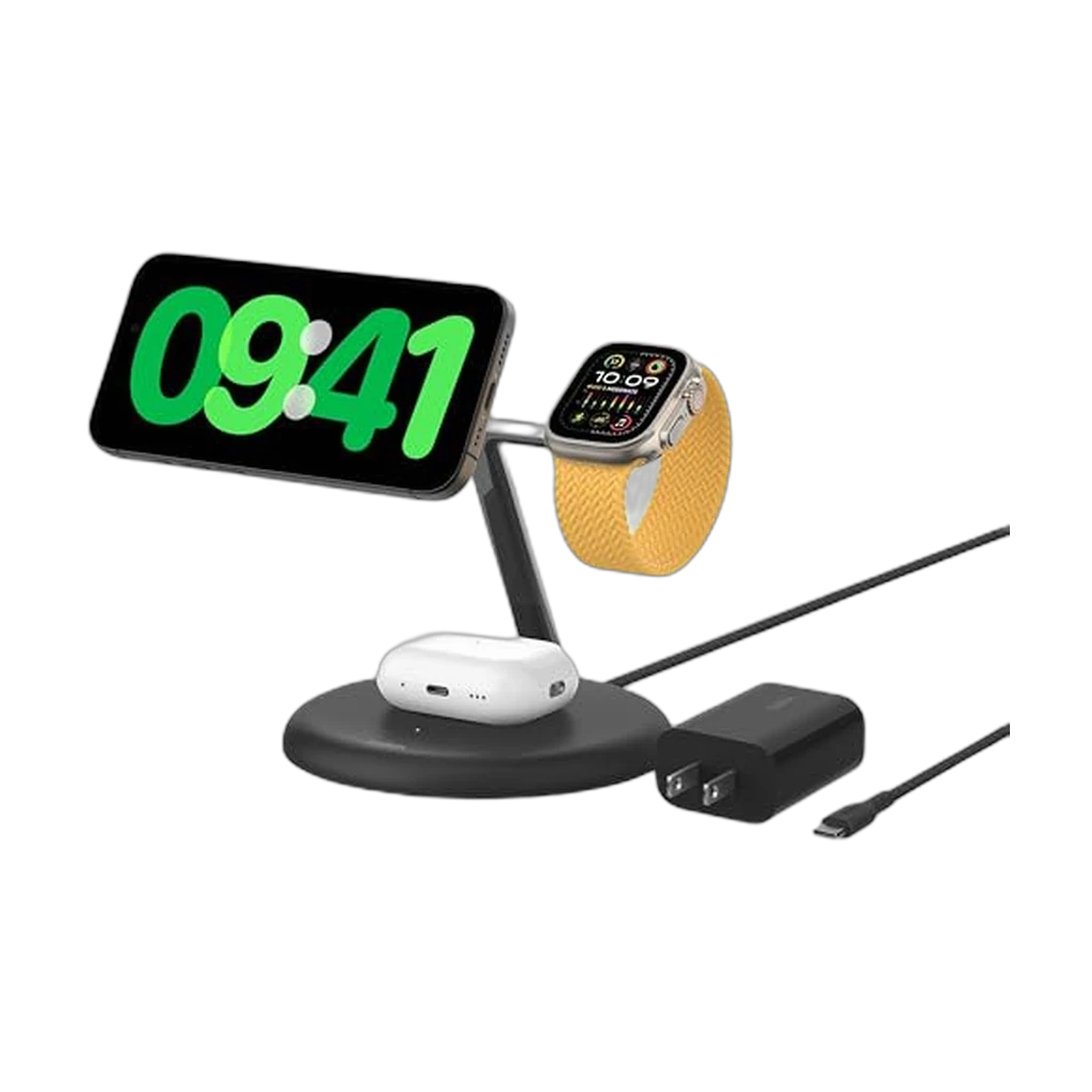 Belkin BoostCharge Pro 3-in-1 Wireless Charging Stand 15W (Qi2)
